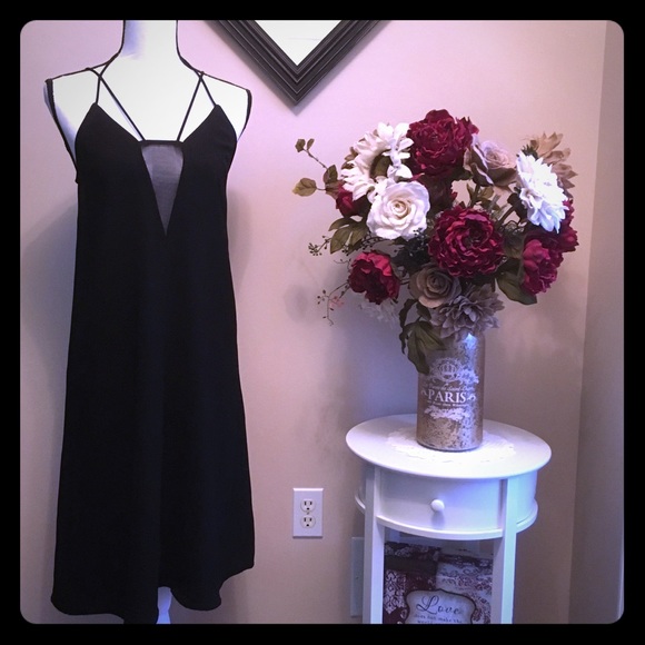 H&M Black Slip Dress Size 4 - Picture 1 of 5